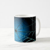 Koel Blauw Spinnenweb Koffiemok (Voorkant rechts)