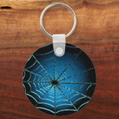 Koel Blauw Spinnenweb Sleutelhanger (Achterkant)