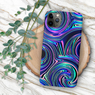 Koel Blauw Turquoise Paars Roze Spiraal Kunst Patr iPhone 16 Pro Max Hoesje