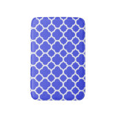 Koel blauw vierlobbig patroon badmat (Voorkant Verticaal)