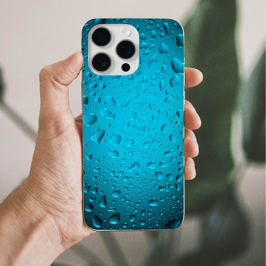 Koel blauw water druppels abstracte stijlvolle fot Case-Mate iPhone case