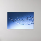 koel blauw water splash canvas afdruk (Voorkant)