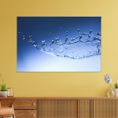 koel blauw water splash canvas afdruk (Insitu (Woonkamer))