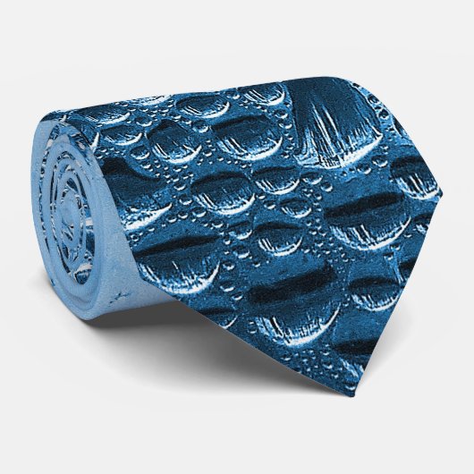 Koel blauw water stropdas (Opgerold)