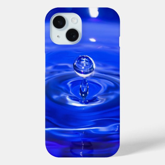 Koel Blauw Waterdruppel Case-Mate iPhone Case (Achterkant)