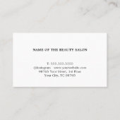 Koel Blauw Wit Gestreept Vet Hart Haarsalon Visitekaartje (Achterkant)