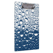 Koel Blauw Wit Water Art werkpatroon Klembord (Rechts)