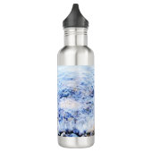 Koel blauw zwoegwater waterfles  (Links)