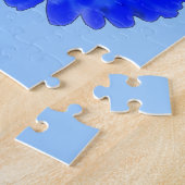 Koel Blauwe Afrikaantje Puzzel Legpuzzel (Zijkant)