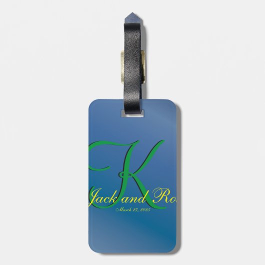 Koel Blauwe Bes Fantastische Budget Bagagelabel (Achterkant verticaal)