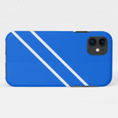 Koel blauwe, blauwe, witte diagonaal strepen Case-Mate iPhone case (Achterkant (horizontaal))
