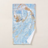 Koel Blauwe Gouden Marmer Steen Bad Handdoek (Handdoek)