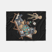 Koel blauwe neus Amerikaanse Bully strandvakantie Fleece Deken (Voorkant (Horizontaal))