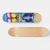 Koel blauwe olifant met bril persoonlijk skateboard (Horizontaal)