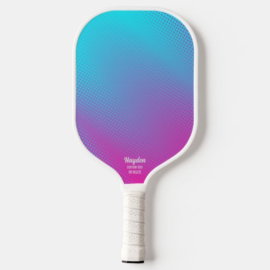 Koel blauwe roze Abstracte ombre gradiënt aangepas Pickleball Paddle (Achterkant)