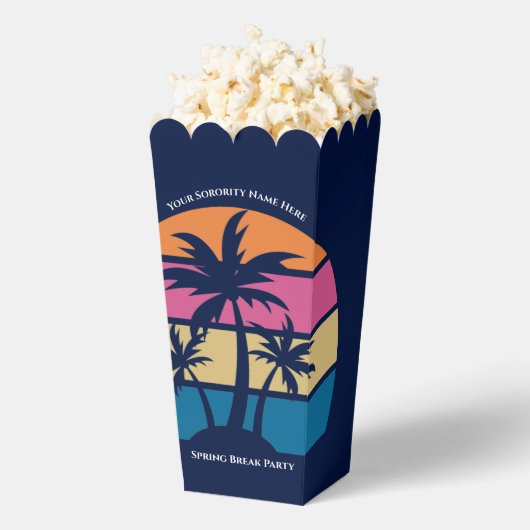 Koel Blauwe Strandfeest Palmboom Popcorn Bedankdoosjes (Popped)
