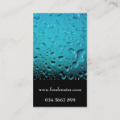 Koel Blauwe waterdruppels Visitekaartje (Achterkant)