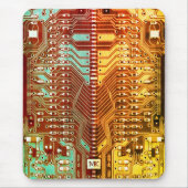 Koel Blauwgroen geel Uniek Retro Steampunk Monogra Muismat (Voorkant)