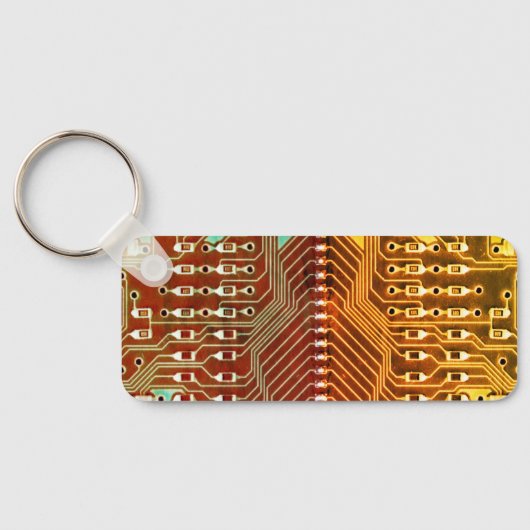 Koel Blauwgroen geel Uniek Retro Steampunk Monogra Sleutelhanger (Achterkant)