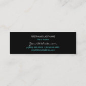 Koel Blauwgroen glam - aangepast Visitekaartje (Achterkant)