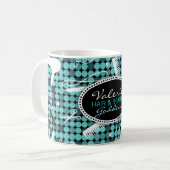 Koel Blauwgroen Glam - Aangepaste haarkloon en Mok (Voorkant links)