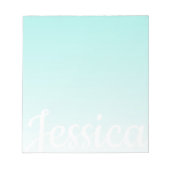 Koel  Blauwgroen Gradiënt Ombre Uw Manuscript Notitieblok (Voorkant)