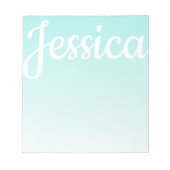 Koel  Blauwgroen Gradiënt Ombre Uw Manuscript Notitieblok (Voorkant)