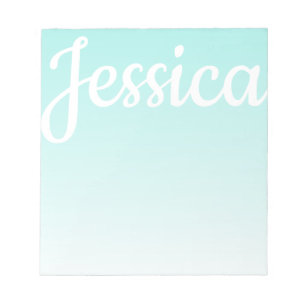 Koel  Blauwgroen Gradiënt Ombre Uw Manuscript Notitieblok