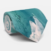 Koel Blauwgroen kleuren Mannen Necktie Stropdas (Opgerold)