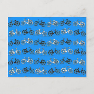 Koel Blauwgroen Turquoise Blue fietsen Briefkaart