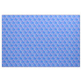 Koel bloemendesign blauw stof (Yard (91,4 cm))