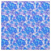 Koel bloemendesign blauw stof (Swatch)