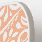 Koel bloemmotief Elegante perzik Monogram naam Chi Pickleball Paddle (Links Detail)