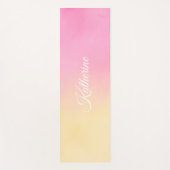Koel Blush Roze Geel Gradiënt Design Yogamat (Voorkant)