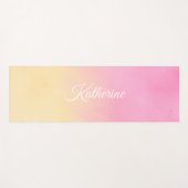Koel Blush Roze Geel Gradiënt Design Yogamat (Voorkant (horizontaal))