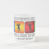 Koel bodybuilding Het is een manier van leven Matglas Koffiemok (Center)