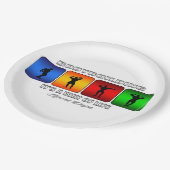 Koel bodybuilding Het is een manier van leven Papieren Bordje (Gekanteld)