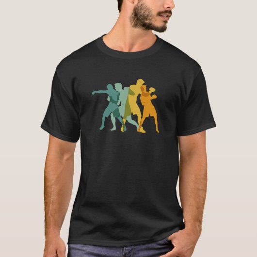 Koel boksen ontwerp in retro kleuren - boksen t-shirt (Voorkant)