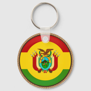 Koel Bolivia Vlag zegel Sleutelhanger