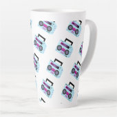Koel Boombox Hip Hop Kunst Latte Mok (Rechterhoek)