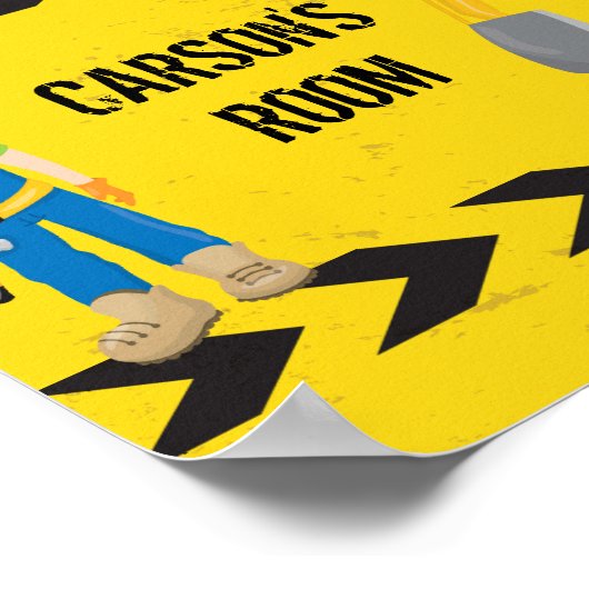 Koel Bouwnijverheid Vergraver Aangepaste Kinder ru Poster (Hoek)