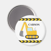 Koel Bouwvoertuig Excavator Aangepaste Kinderen Magneet (Voorkant / Achterkant)