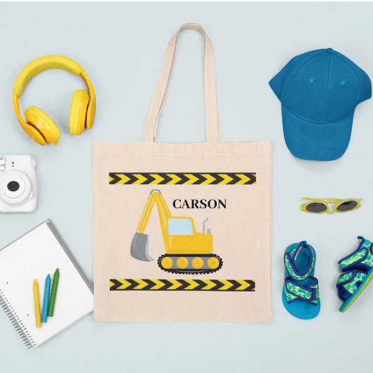 Koel Bouwvoertuig Excavator Aangepaste Kinderen Tote Bag