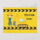 Koel bouwvoertuig graafmachine Kinderen Dank u wel Briefkaart (Voorkant)