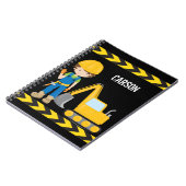 Koel bouwwagenjongen - Aangepaste Kinderen Notitieboek (Linkerzijde)