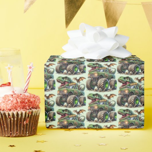 Koel boys monstertruck cadeaupapier (Verjaardagsfeest)