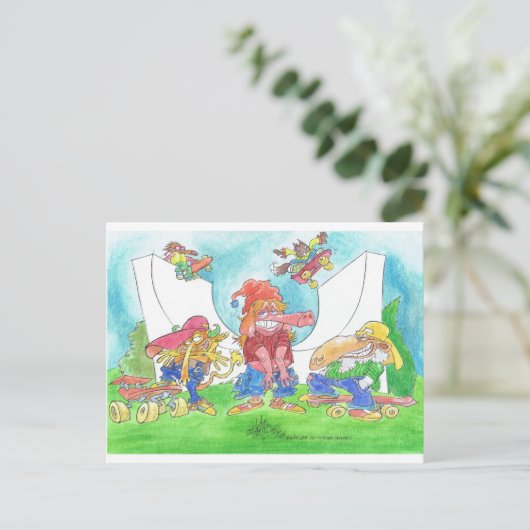 Koel. Briefkaart (Staand voorkant)