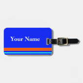 Koel Bright Blauw bagage Modern Bagagelabel (Voorkant horizontaal)