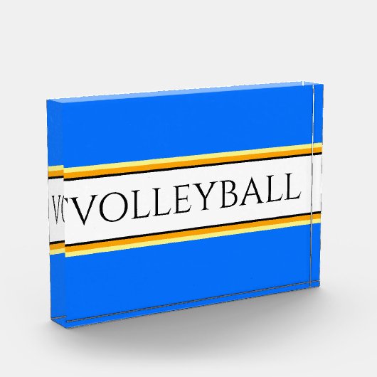 Koel Bright Blauwe band VOLLEYBALL Fotoblokken (Links)