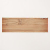 Koel bruin gebrande bamboe houtprint Monogram Yogamat (Voorkant (horizontaal))